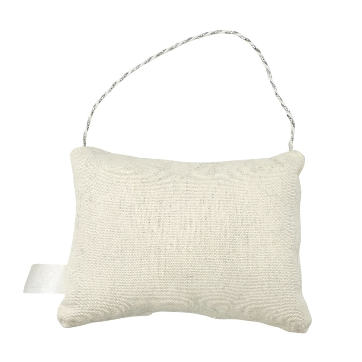 Ornament Pillow 5 inch White Merry
