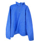 Lands End Kids Pullover Kids S/P 8 Blue Fleece 1/4 Zip Soft Warm Polyester LS