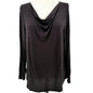 Lane Bryant Womens Black Cowl Neck Long Sleeve Top 18/20 Rayon Blend