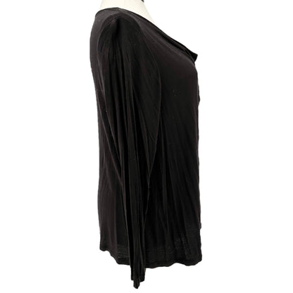 Lane Bryant Womens Black Cowl Neck Long Sleeve Top 18/20 Rayon Blend