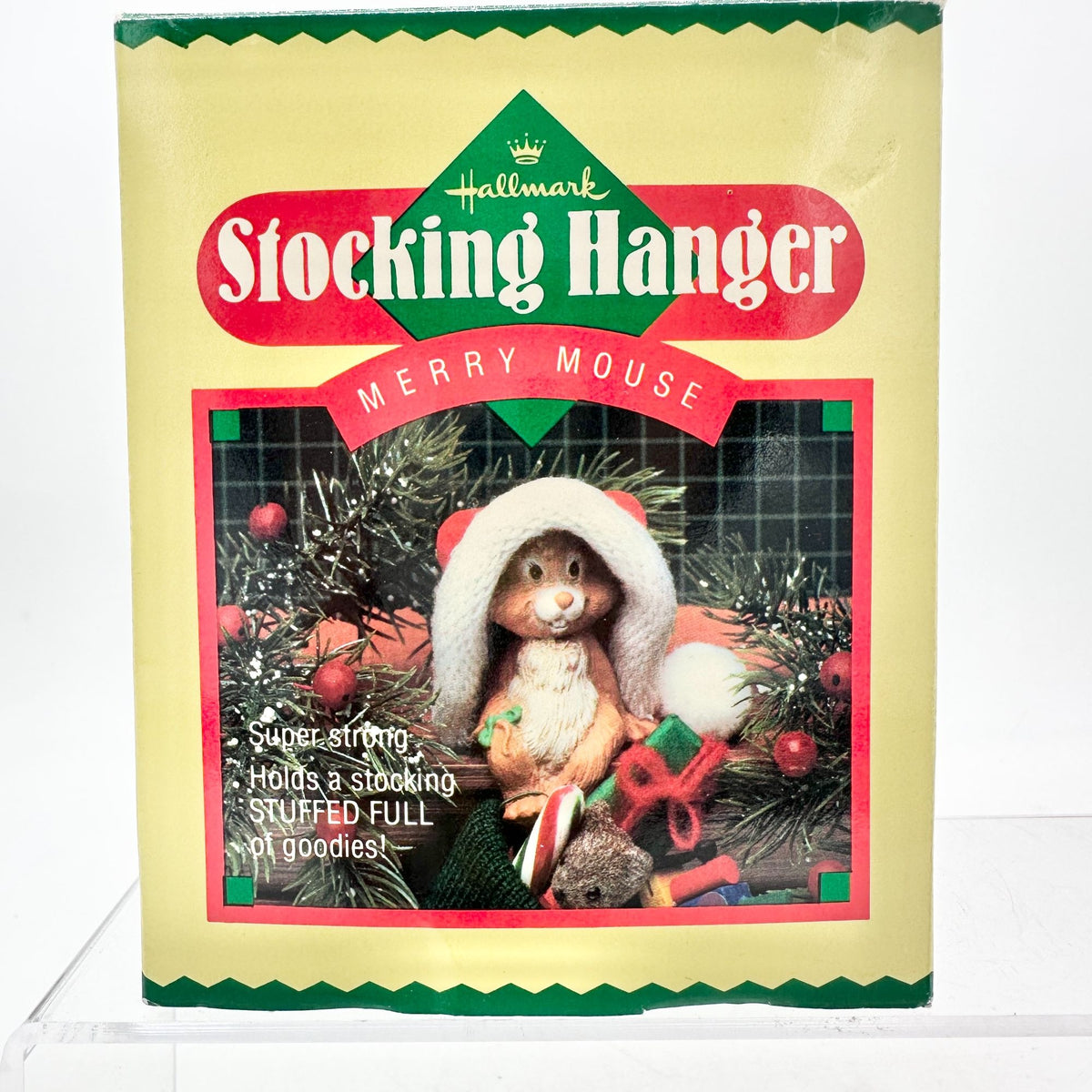 Hallmark Stocking Hanger Merry Mouse Christmas Decoration 1985 Super Strong