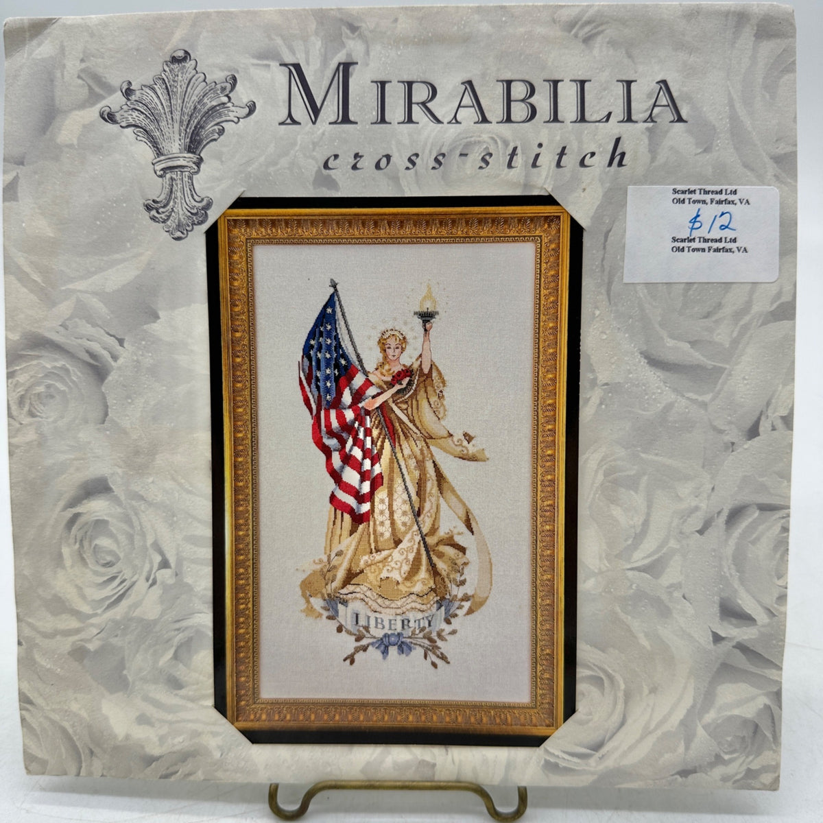 Mirabilia Cross Stitch Pattern THE LADY OF THE FLAG Nora Corbett Patriotic NEW