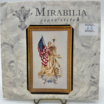 Mirabilia Cross Stitch Pattern THE LADY OF THE FLAG Nora Corbett Patriotic NEW