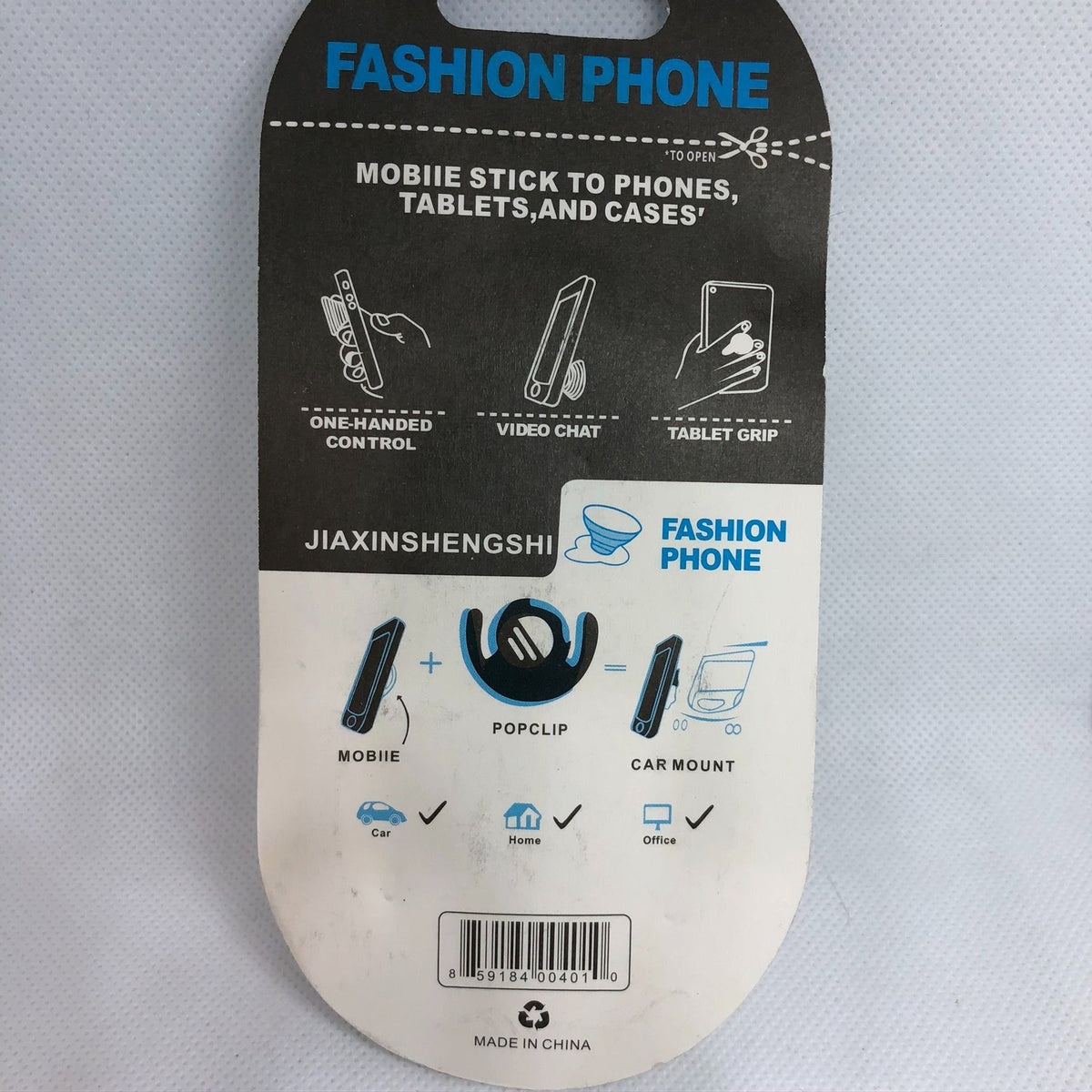 Fashion Phone Grip Stand and Car Mount Set Dog in Hoodie