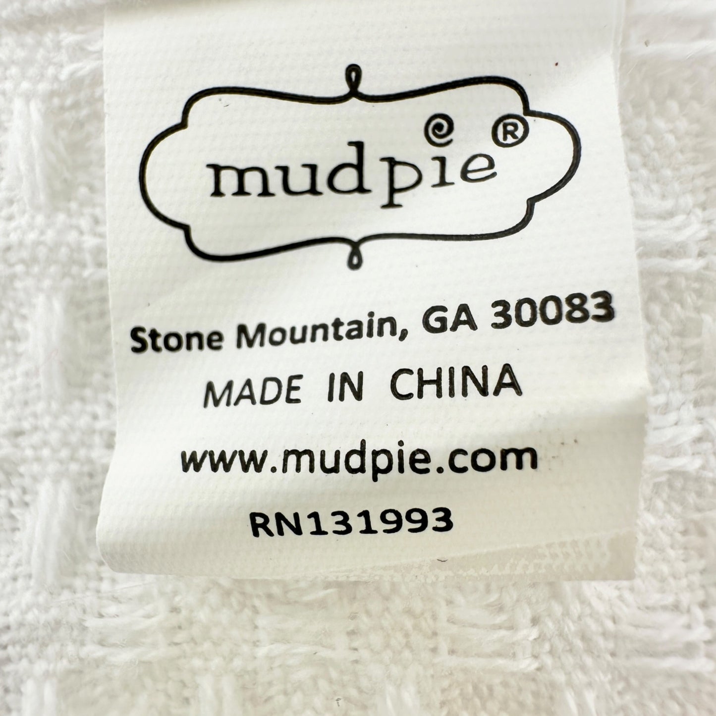 Mud Pie Holiday Kitchen Towel Fa La La La La Reindeer Waffle Weave Cotton 24x16