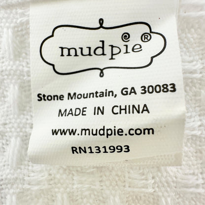 Mud Pie Holiday Kitchen Towel Fa La La La La Reindeer Waffle Weave Cotton 24x16