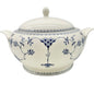 Churchill Serving Bowl with Lid 8 inch Diameter White Blue Floral Design England