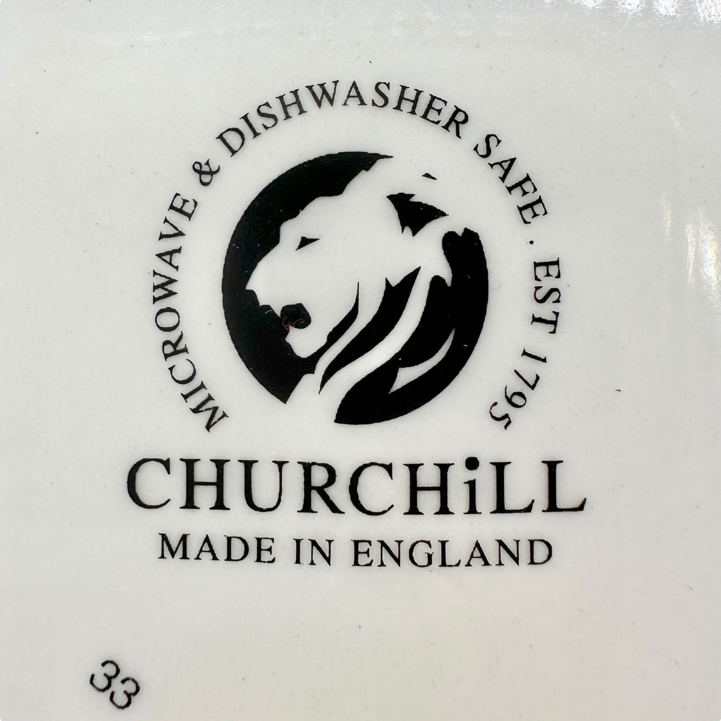 Churchill Serving Bowl with Lid 8 inch Diameter White Blue Floral Design England