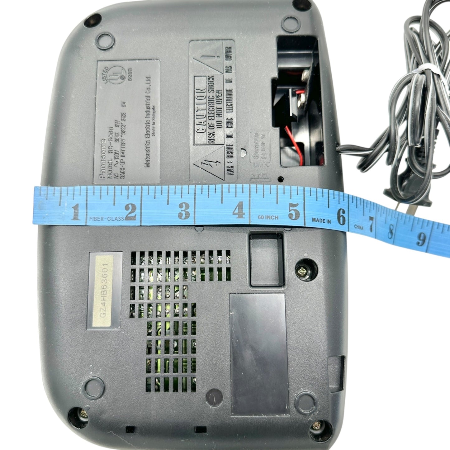 Panasonic FM AM Clock Radio RC6088 Dual Alarm Sure Alarm Black Dual Power WORKS