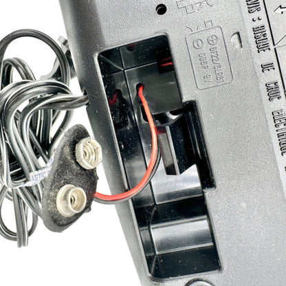 Panasonic FM AM Clock Radio RC6088 Dual Alarm Sure Alarm Black Dual Power WORKS