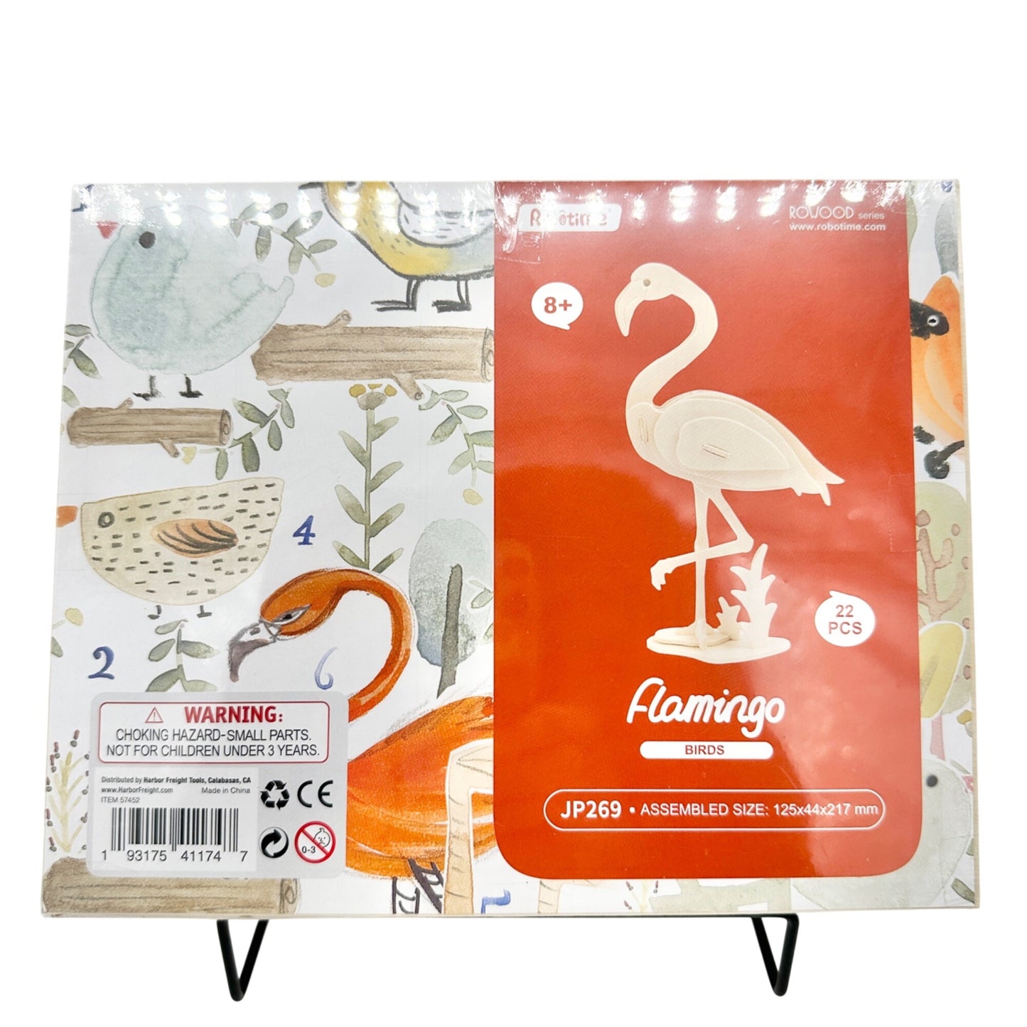 Flamingo 3D Wooden Puzzle Kit 22 Pieces DIY Bird Model Craft For Ages 8+ Sealed