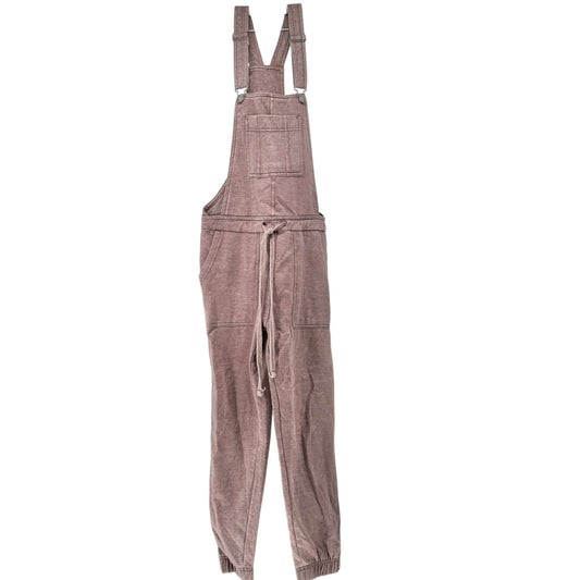 Wallflower Womens Overalls S Pink Cotton Poly Casual Adjustable Straps Pockets
