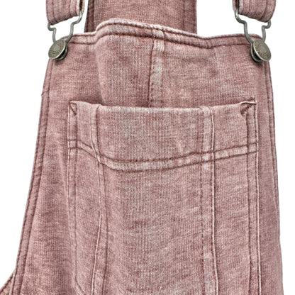 Wallflower Womens Overalls S Pink Cotton Poly Casual Adjustable Straps Pockets