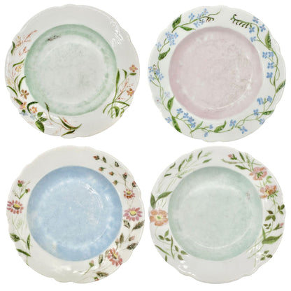 Set Of 8 Leonard Vienna Austria Hand Painted Floral Bowls Signed 1899 Pastels