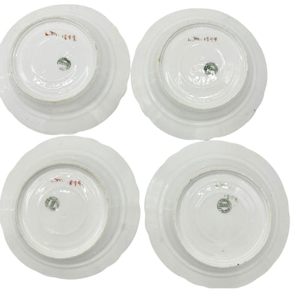 Set Of 8 Leonard Vienna Austria Hand Painted Floral Bowls Signed 1899 Pastels