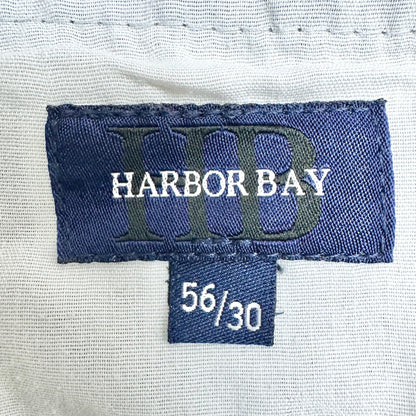 Harbor Bay Mens Dress Pants 56/30 Gray Polyester Flat Front Classic Fit