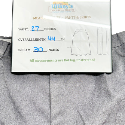 Harbor Bay Mens Dress Pants 56/30 Gray Polyester Flat Front Classic Fit