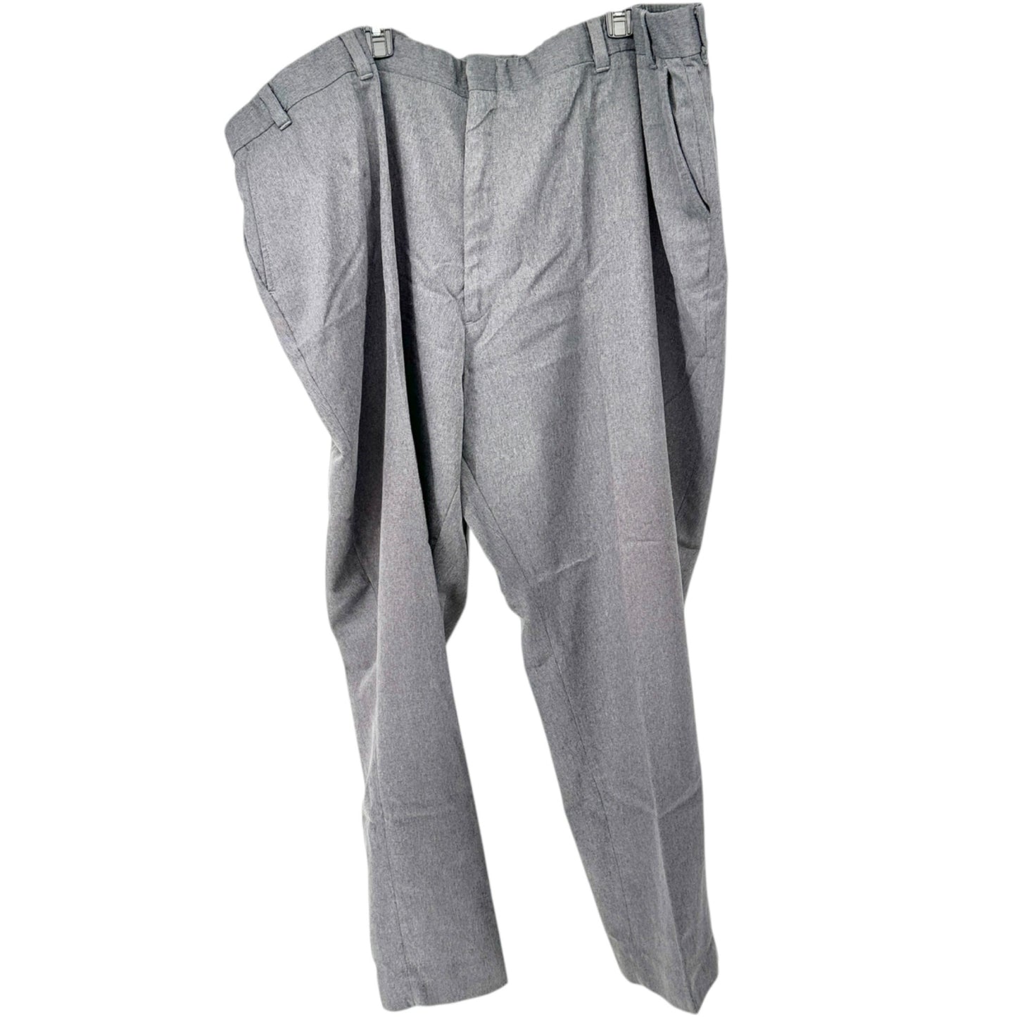 Harbor Bay Mens Dress Pants 56/30 Gray Polyester Flat Front Classic Fit