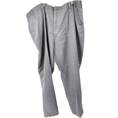 Harbor Bay Mens Dress Pants 56/30 Gray Polyester Flat Front Classic Fit