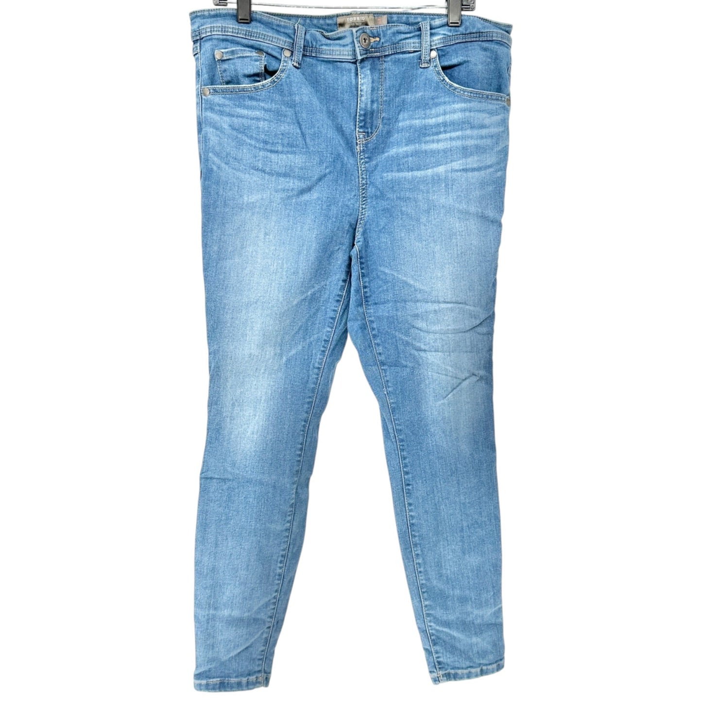 Torrid Jeans Womens 14R Blue Denim Luxe Super Skinny Super Soft Stretch Mid-Rise