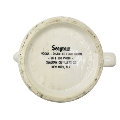 Vintage Wolfschmidt Vodka Ceramic Pitcher Seagram Distillers Co. Barware Collect