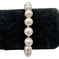 Cultured Faux Pearl Bracelet With Gold-Tone Clasp Individually Knotted 7.5 inch