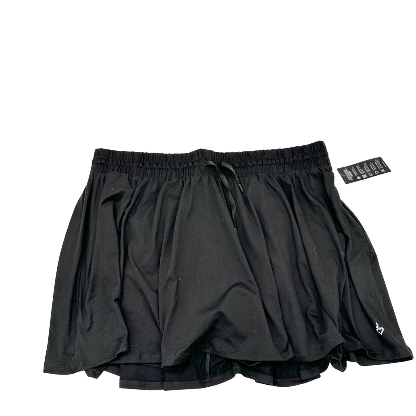 Torrid 3 Super Soft Performance Jersey Active Skort 3X Black Drawstring Waist