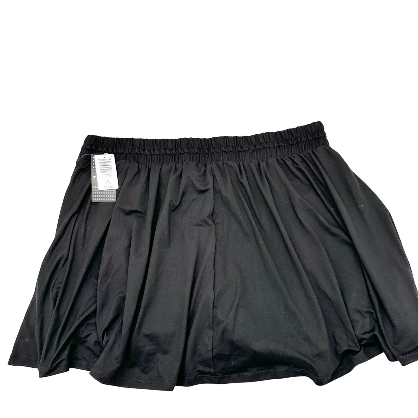 Torrid 3 Super Soft Performance Jersey Active Skort 3X Black Drawstring Waist