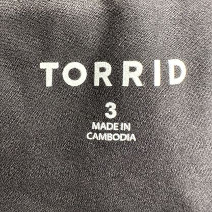 Torrid 3 Super Soft Performance Jersey Active Skort 3X Black Drawstring Waist