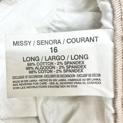 Gloria Vanderbilt Jeans Capris Womens Size 16 Long Cotton/Spandex Blend Missy