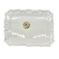 Effetti Handmade Rectangular Ceramic Tray White Made In Italy 8 x 6 inches