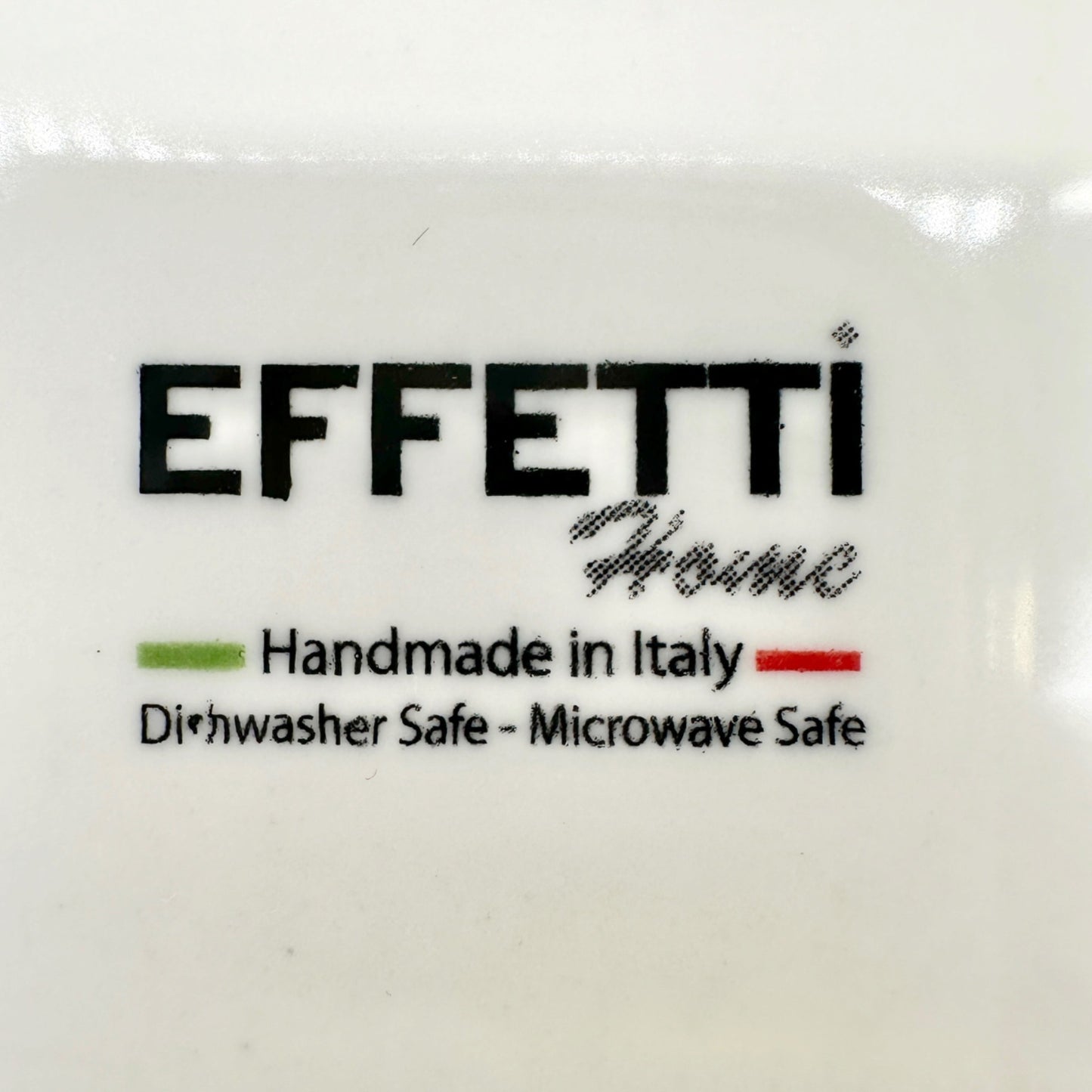 Effetti Handmade Rectangular Ceramic Tray White Made In Italy 8 x 6 inches