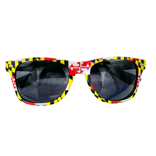 Maryland Flag Print Wayfarer Sunglasses from  Route One Apparel