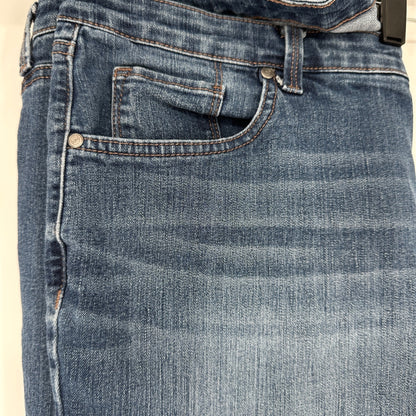 New Directions Jeans Womens 18WS Curvy Fit Straight Leg Blue Denim 5 Pockets