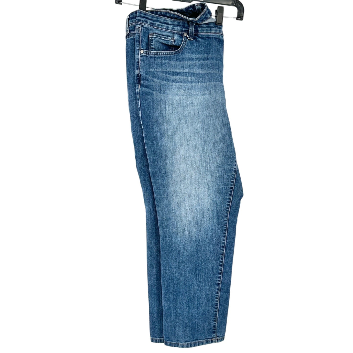 New Directions Jeans Womens 18WS Curvy Fit Straight Leg Blue Denim 5 Pockets