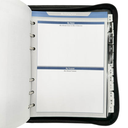Tony Robbins Rapid Planning Method Binder Black With Workbook Zipper Closure