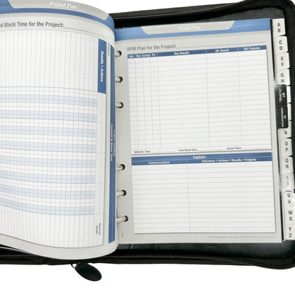 Tony Robbins Rapid Planning Method Binder Black With Workbook Zipper Closure