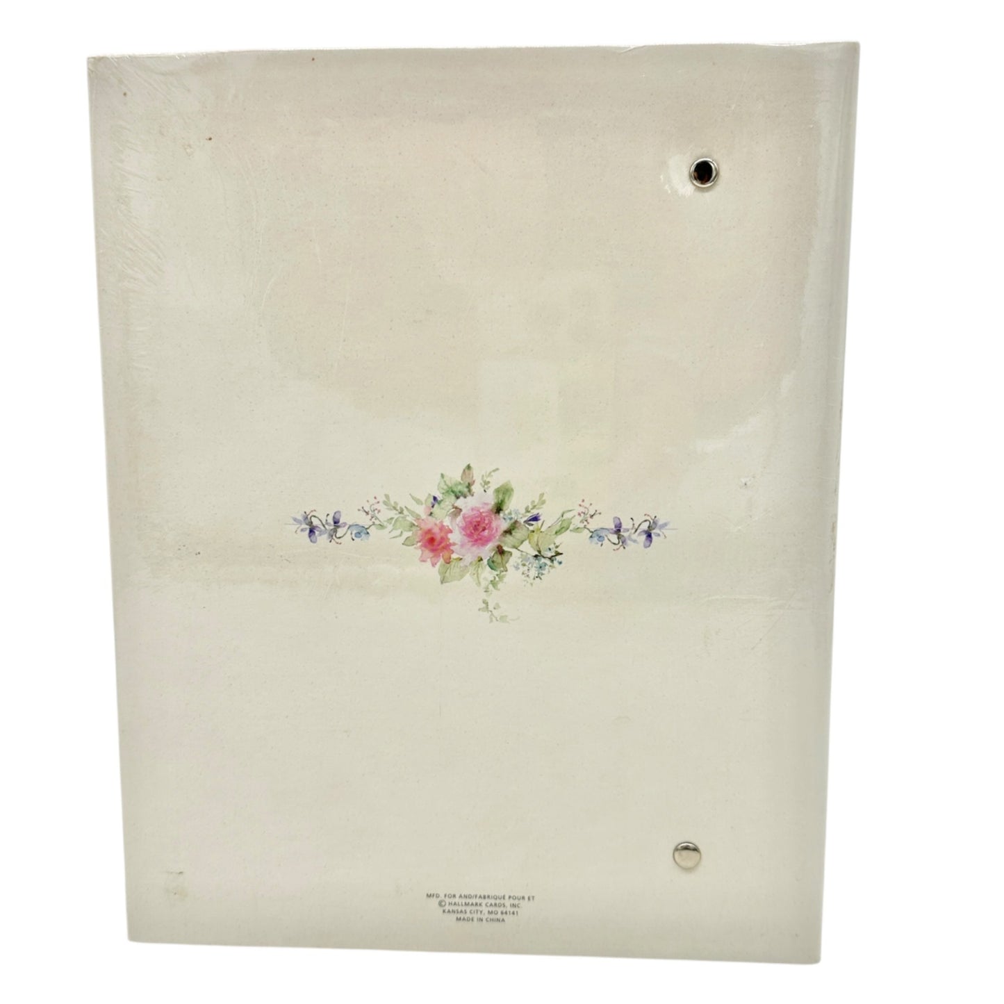 Hallmark Happy Memories Teddy Bear Floral Photo Album 3 Ring Binder 10.5x8.5x3