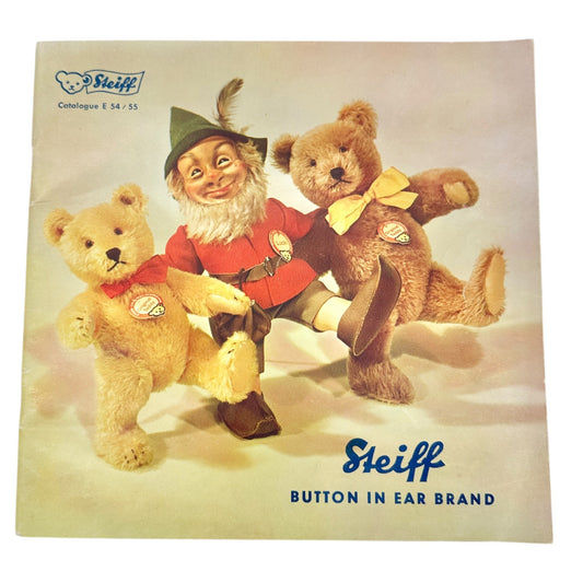 Vintage Steiff Catalogue E 54/55 With Iconic Button In Ear Logo Well Preserved