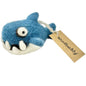 Woolbuddy Felted Shark Ornament Handmade Whimsical Ocean-Themed Decoration 4"