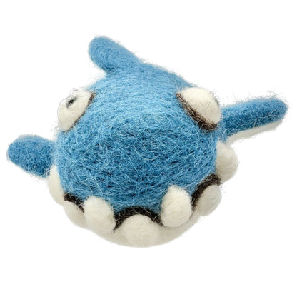 Woolbuddy Felted Shark Ornament Handmade Whimsical Ocean-Themed Decoration 4"