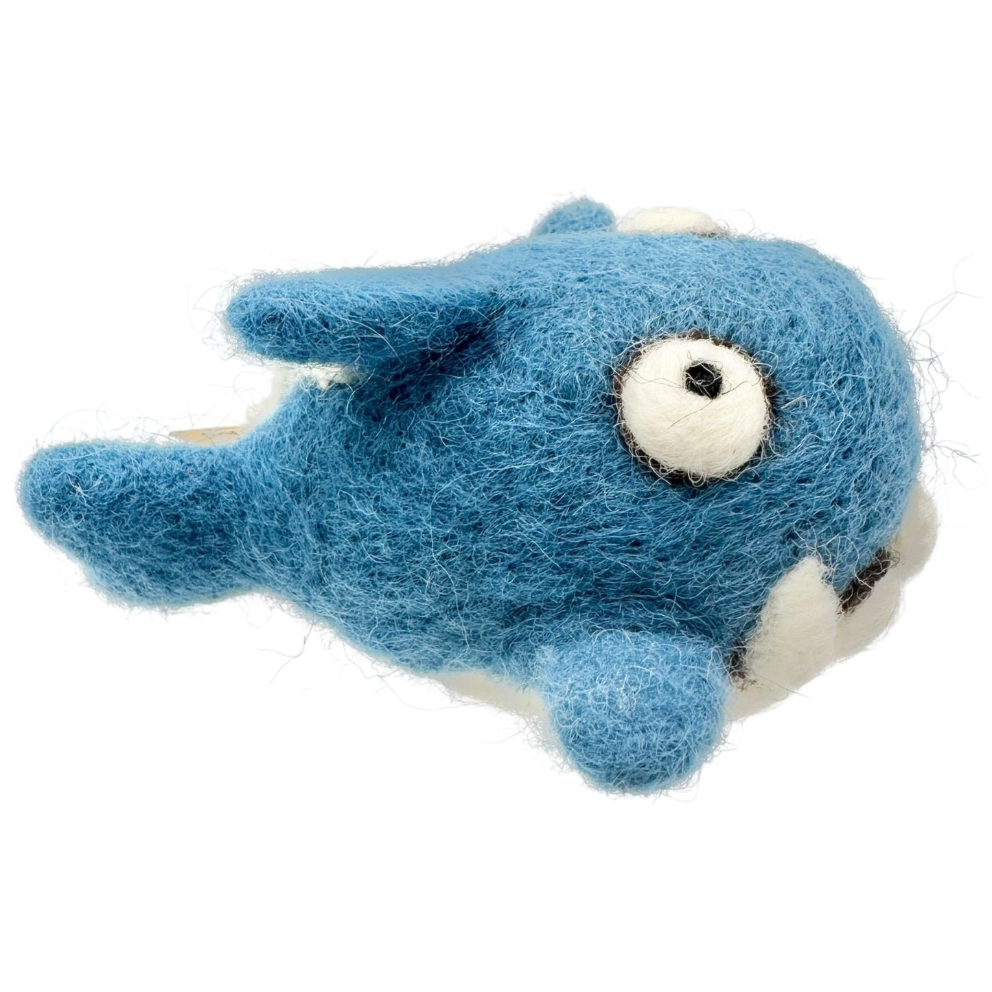 Woolbuddy Felted Shark Ornament Handmade Whimsical Ocean-Themed Decoration 4"