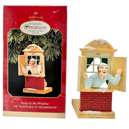 Hallmark Keepsake Ornament 1997 Away To The Window Collectors Club Mem Exclusive