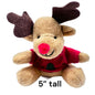 Christmas Reindeer Small Stuffie Plush Toy 5" Tall Soft Cuddly