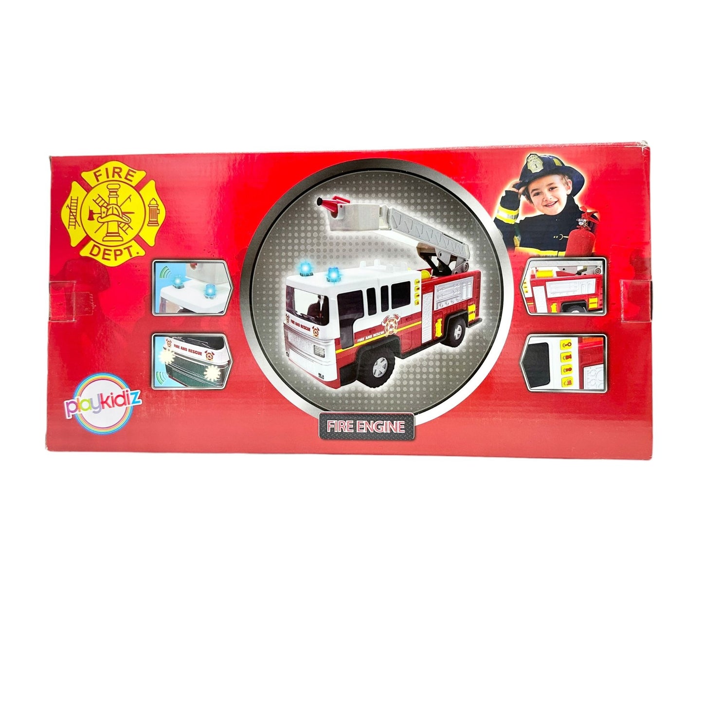 Playkidiz Fire Engine Toy With Lights & Sounds For Ages 3+