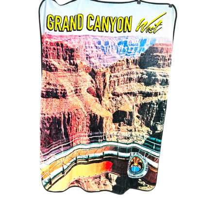 Earth Ragz Throw Blanket 67 X 52 Grand Canyon West Hualapai Tribe Print EUC