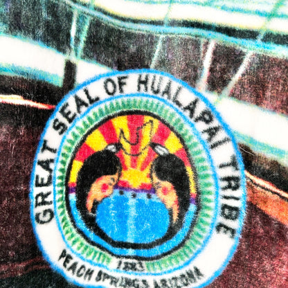 Earth Ragz Throw Blanket 67 X 52 Grand Canyon West Hualapai Tribe Print EUC