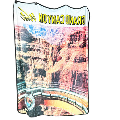 Earth Ragz Throw Blanket 67 X 52 Grand Canyon West Hualapai Tribe Print EUC