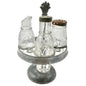 Antique Childrens Castor Cruet Partial Set - 3 Glass Bottles & Stand SEE DETAILS