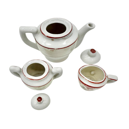 Little Duchess Childrens China Tea Set 20 Piece Hand Painted Floral Design White